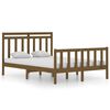 vidaXL Cadre de lit sans matelas marron miel 120x190 cm bois massif