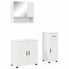 vidaXL Ensemble de mobilier de salle de bain Montage mural 3 pcs Blanc