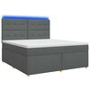 vidaXL Lit boxspring avec matelas Gris fonc&eacute; 160 x 200 cm Tissu