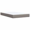 vidaXL Sommier &agrave; lattes de lit avec matelas Taupe 100x200 cm Tissu