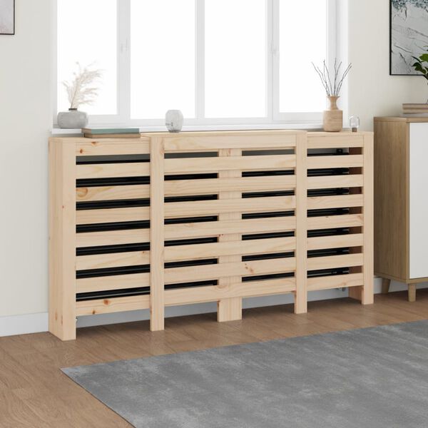 vidaXL Cache-radiateur 210x21x85 cm Bois massif de pin