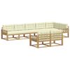 vidaXL Ensemble de canap&eacute;s d'ext&eacute;rieur 6 pc Blanc et cr&egrave;me Polyester