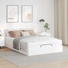 vidaXL Cadre de lit avec matelas avec matelas 2 pcs Blanc PVC