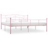 vidaXL Cadre de lit sans matelas rose m&eacute;tal 180x200 cm