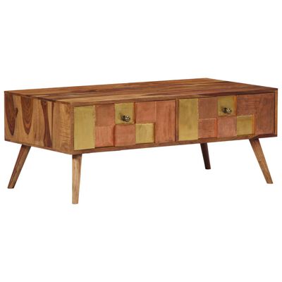 vidaXL Table basse 100x50x39 cm Bois massif