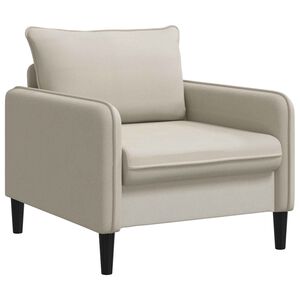 vidaXL Fauteuil XL Avoine Velours
