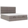 VidaXL Cadre de lit ottoman avec matelas taupe 180x200 cm tissu