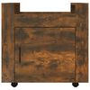vidaXL Chariot de bureau Chêne fumé 60x45x60 cm Bois d'ingénierie