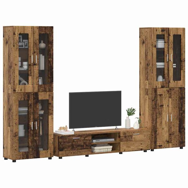 vidaXL Ensemble meuble TV avec tiroir Bois ancien Bois d'ing&eacute;nierie