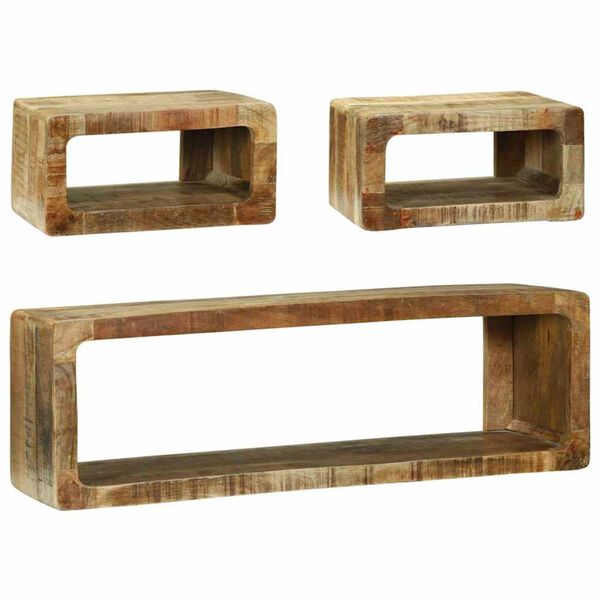vidaXL Ensemble meuble TV 3 pcs Marron Bois de manguier massif