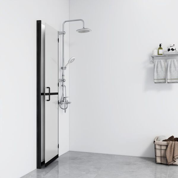 vidaXL Paroi de douche pliable Verre ESG d&eacute;poli 90x190 cm