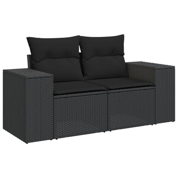 vidaXL Salon de jardin avec coussins 10 pcs gris r&eacute;sine tress&eacute;e