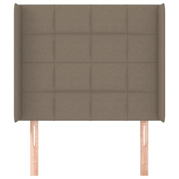 vidaXL T&ecirc;te de lit avec oreilles Taupe 93x16x118/128 cm Tissu