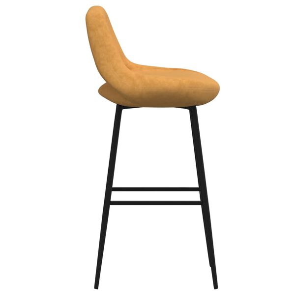vidaXL Tabouret de bar Marron Velours