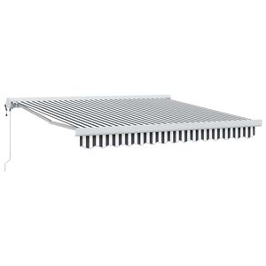vidaXL Auvent r&eacute;tractable anthracite/blanc 3x2,5 m tissu et aluminium