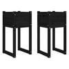 vidaXL Jardini&egrave;res 2 pcs Noir 40x40x81 cm Bois massif de pin