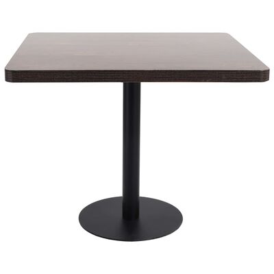 vidaXL Table de bistro Marron foncé 80x80 cm MDF