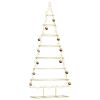 vidaXL Arbre de Noël en métal Doré 210 cm Acier peint par poudre