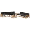 vidaXL Ensemble de canap&eacute;s d'ext&eacute;rieur 9 pcs Naturel et noir