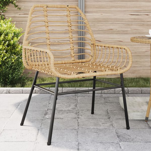 vidaXL Chaises de jardin lot de 2 marron résine tressée