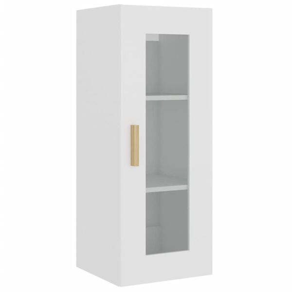 vidaXL Armoire murale suspendue Blanc 34,5x34x90 cm