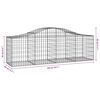 vidaXL Paniers &agrave; gabions arqu&eacute;s 30 pcs 200x50x60/80 cm fer galvanis&eacute;