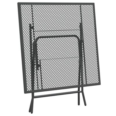 vidaXL Ensemble à manger de jardin 3 pcs Maille Métal Anthracite