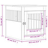 vidaXL Meuble de cage pour chiens noir 64,5x80x71 cm bois d'ing&eacute;nierie