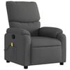 vidaXL Fauteuil de massage inclinable gris fonc&eacute; tissu