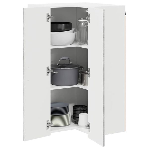 vidaXL Armoire de cuisine Kalmar Gris b&eacute;ton 57 x 57 x 100 cm