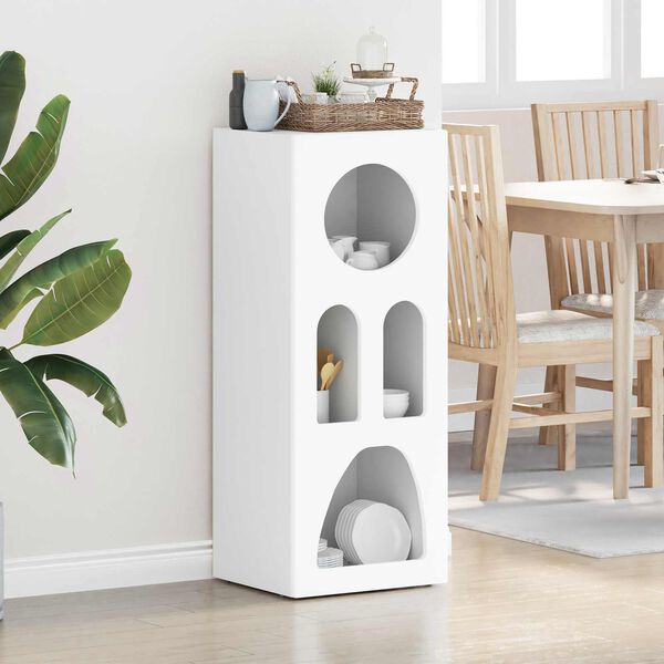 vidaXL Buffet Blanc 40 x 35 x 100.5 cm Bois d'ing&eacute;nierie