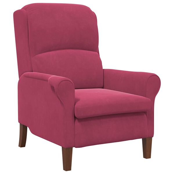 vidaXL fauteuil Rouge bordeaux 76 x 94 x 102 cm Velours