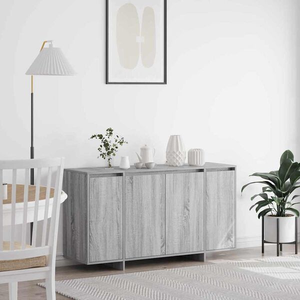 vidaXL Buffet Gris Sonoma 135 x 41 x 75 cm Bois d'ing&eacute;nierie