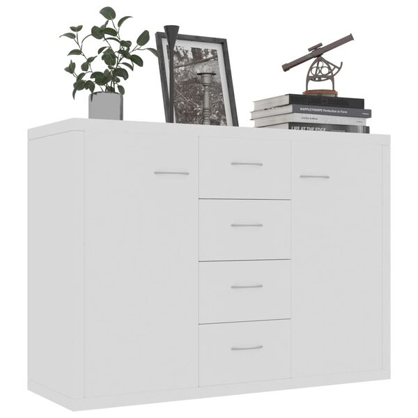 vidaXL Buffet Blanc 88x30x65 cm Bois d'ingénierie