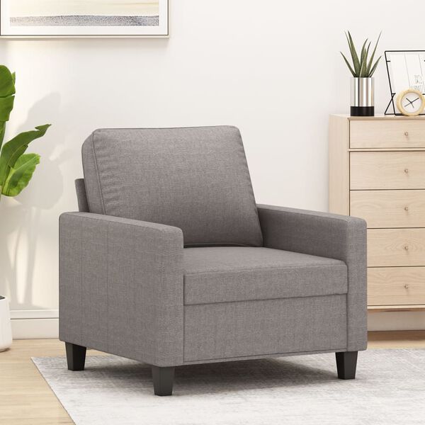 vidaXL Fauteuil Taupe 60 cm Tissu