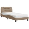 vidaXL Lit avec matelas Hvar cappuccino 90x200 cm similicuir