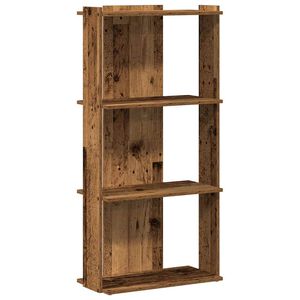 vidaXL Biblioth&egrave;que &agrave; 3 niveaux vieux bois 60x30x120cm bois ing&eacute;nierie