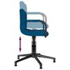 vidaXL Chaises pivotantes &agrave; manger lot de 2 bleu velours