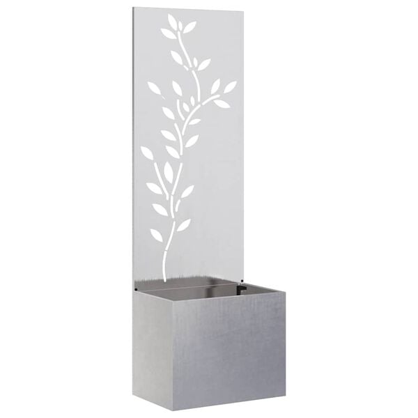vidaXL &Eacute;cran de confidentialit&eacute; de jardin Floral Argent 50 x 140 cm