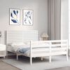 vidaXL Cadre de lit sans matelas blanc 120x200 cm bois massif