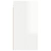 vidaXL Meuble TV Blanc brillant 30,5x30x60 cm Bois d&rsquo;ing&eacute;nierie