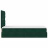vidaXL Cadre de lit ottoman avec matelas vert fonc&eacute; 100x200 cm velours