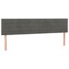 vidaXL T&ecirc;tes de lit Gris fonc&eacute; 200x5x78/88 cm Velours