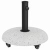 vidaXL Pied de parasol 21kg Blanc B&eacute;ton Rond