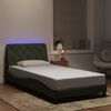 vidaXL Cadre de lit avec LED sans matelas gris clair 100x200cm velours