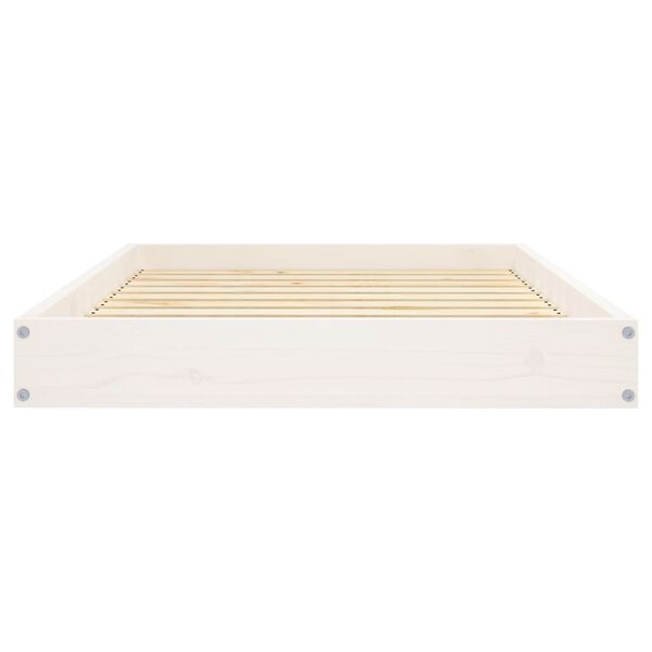 vidaXL Lit pour chien Blanc 91,5x64x9 cm Bois de pin solide