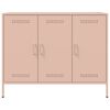 vidaXL Buffet rose 100,5x39x79 cm acier