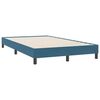 vidaXL Sommier &agrave; lattes de lit et matelas et LED bleu fonc&eacute; 120x220cm velours