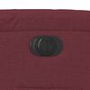 vidaXL Fauteuil inclinable &eacute;lectrique rouge bordeaux tissu