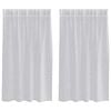 vidaXL Rideau en Voile 2 pc Gris clair 140 x 140 cm Polyester